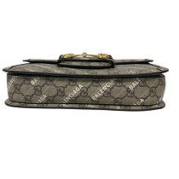 Gucci Horsebit Balenciaga Shoulder Bag Beige GG Supreme - Picture 5 of 11